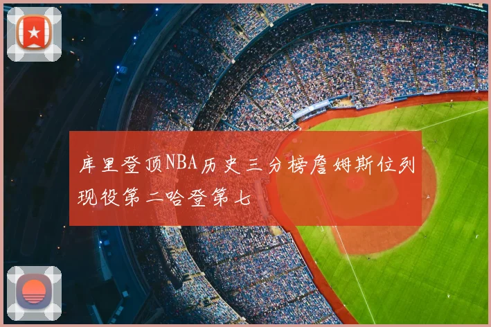 库里登顶NBA历史三分榜詹姆斯位列现役第二哈登第七
